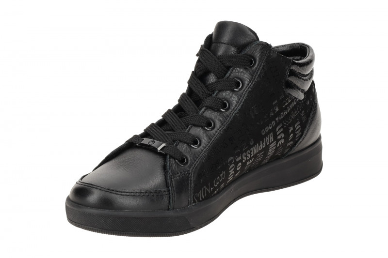 ARA Rom Schuhe Sneaker schwarz Glattleder 12-44499