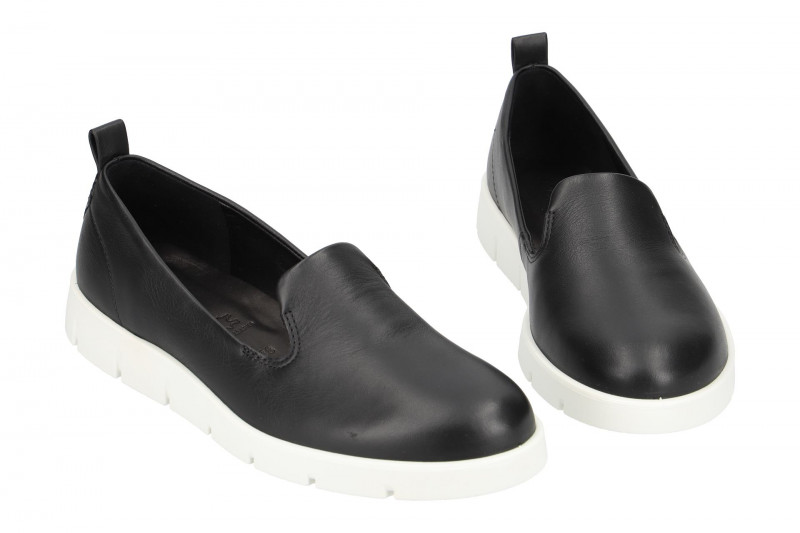 Ecco Slipper Schuhe Bella schwarz weiß