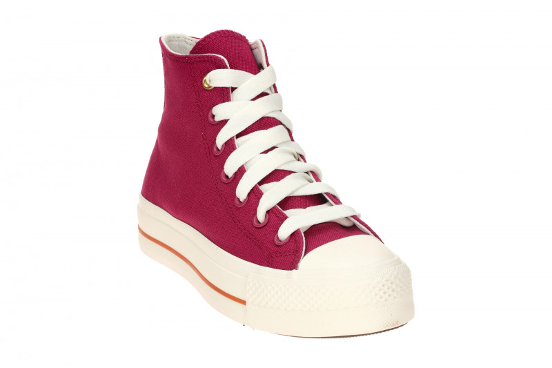 Converse Schuhe Chuck Taylor All Star Plateau rot berry Lift Hi