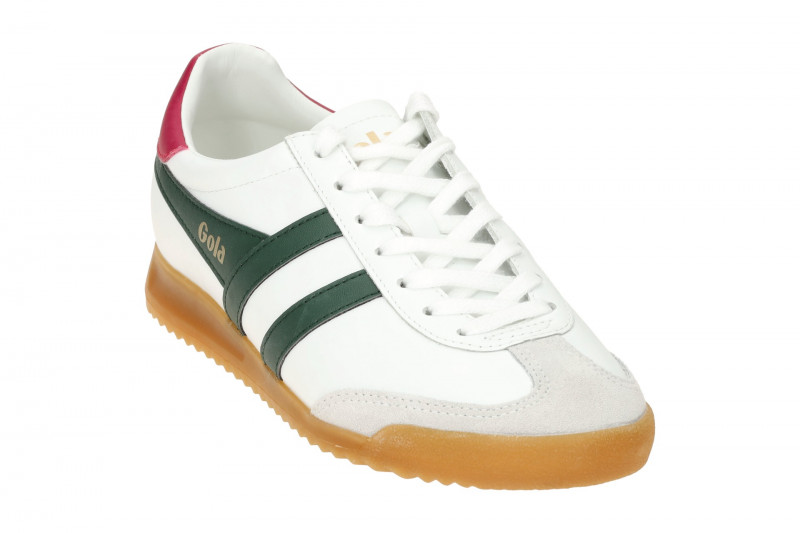 Gola Torpedo Leather Damen Sneakers Schuhe weiß grün CLB622