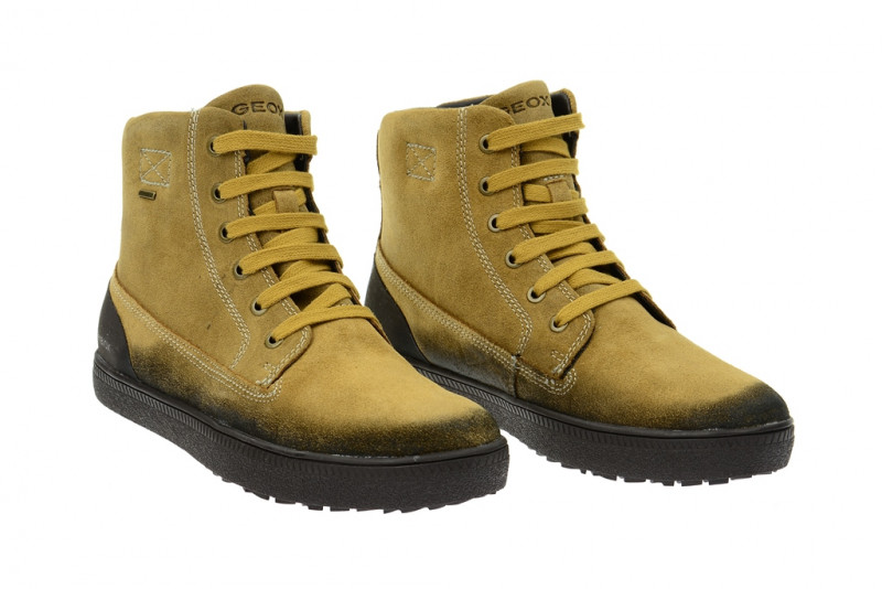 Geox Damen Stiefel gelb schwarz wasserdicht