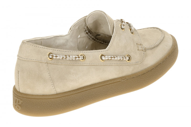 Paul Green Schuhe beige Mokassin im Bootsschuh Stil 1185