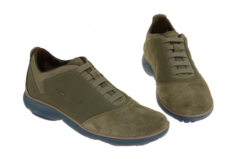 Geox Nebula Schuhe grau braun Sohle blau