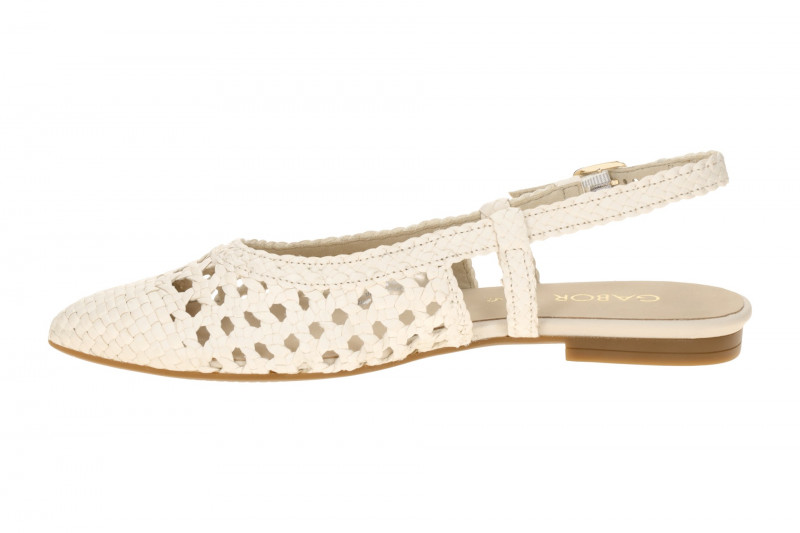Gabor Sling Pumps creme weiß Flecht-Optik 81.631.21