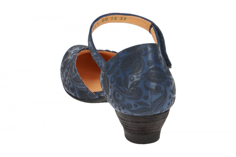 Think Aida Riemchen Pumps blau Laser