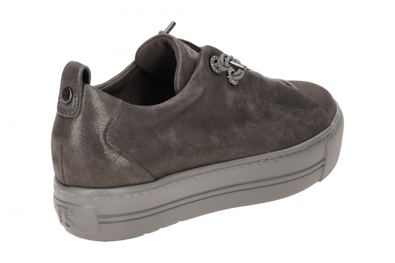 Paul Green Sneaker Plateau Schuhe grau Schimmer 5417