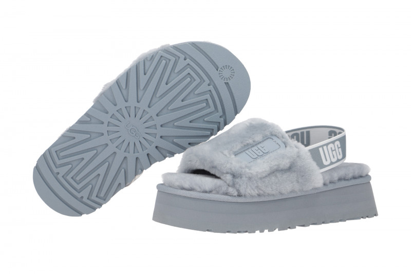 UGG Disco Slide Sandalen Hausschuhe grau ash-fog 1112258