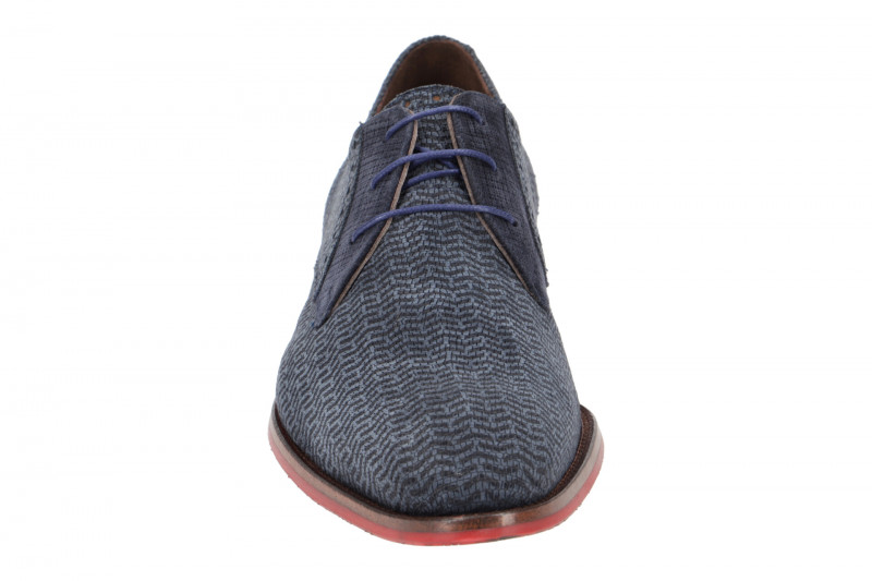 Floris van Bommel Schuhe blau Nubuck 18107