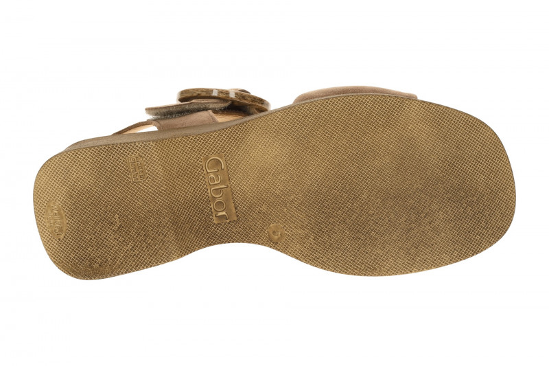 Gabor Fashion Plateau Sandalette braun Velour 84.520.18