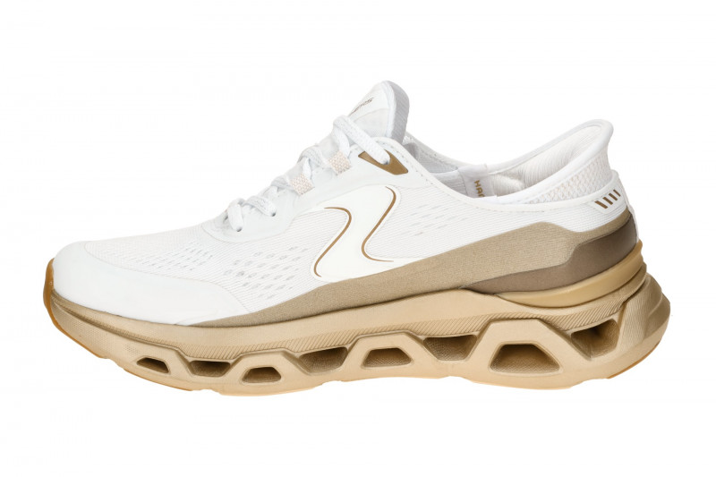 Skechers Glide Step Schuhe weiß gold metallic Damen 150514