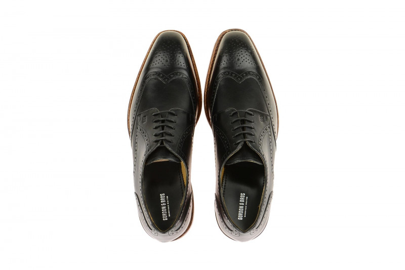 Gordon & Bros Schuhe Milan schwarz Rahmengenäht 4371-G