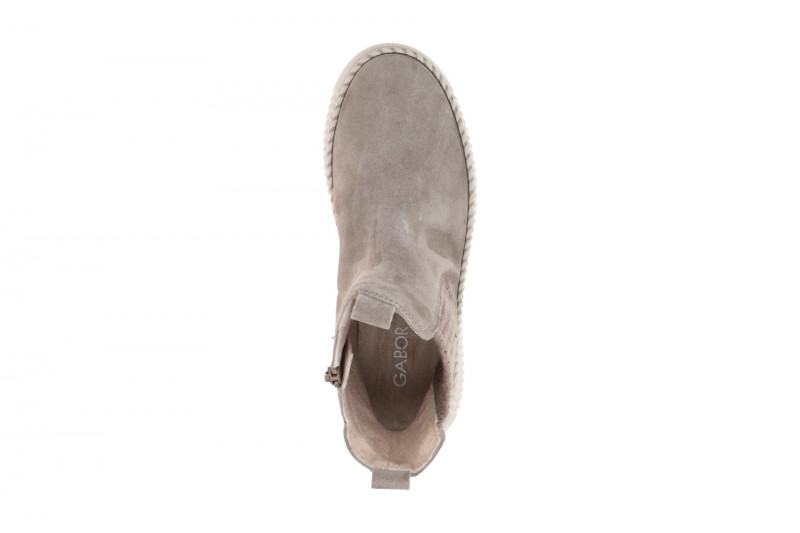 Gabor Stiefel beige kiesel Velour Plateau Boots 8014.01.008