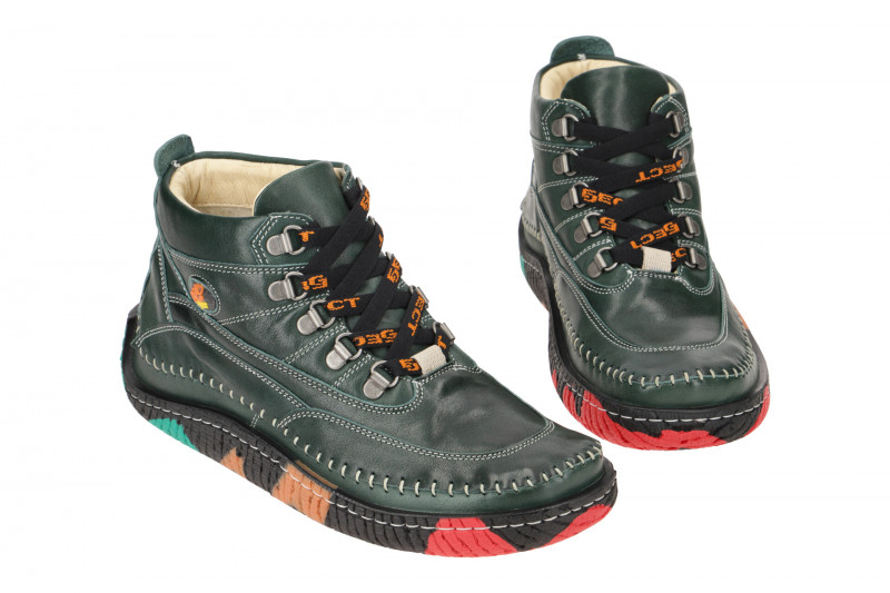 Eject Newject Stiefelette grün Schurwollfutter 6756