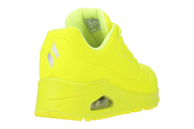 Skechers Uno Schuhe neon gelb Damen Sneakers 73667