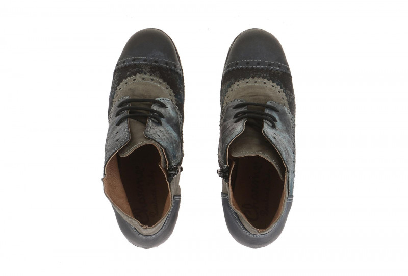 Charme Stiefelette blau grau kombi 5576