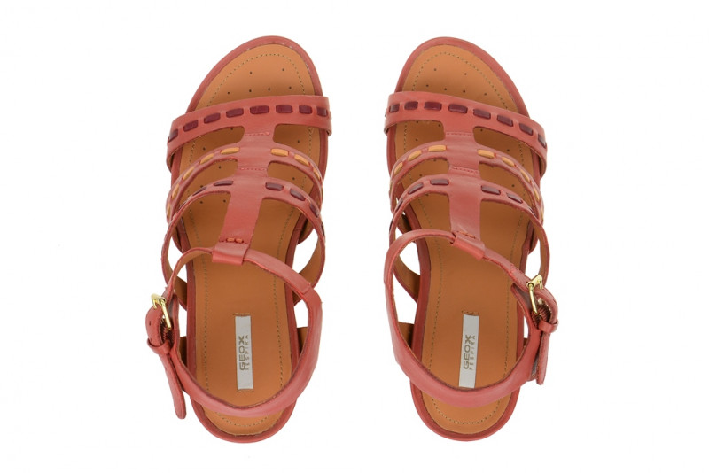 Geox Rorie Keil Sandale rot