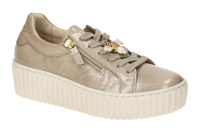 Gabor Plateau Schuhe beige Lack Bumblebee 73.201.92