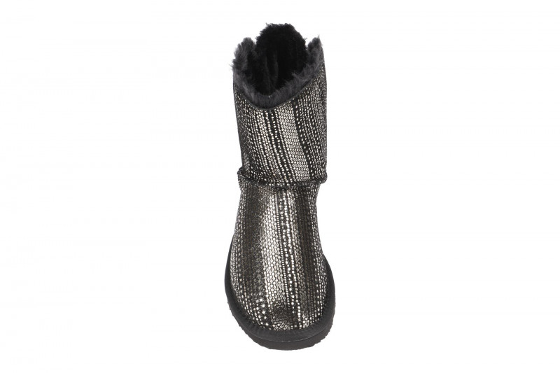 Oog Stiefel schwarz silber Schleife Boots