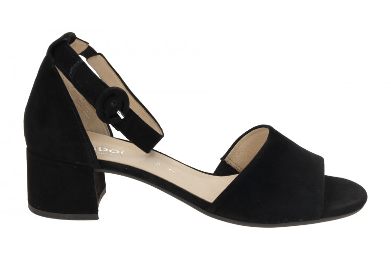 Gabor comfort Sandalette schwarz Velour 62.902.47