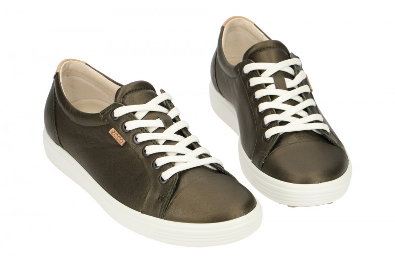 Ecco Soft 7 Schuhe grün metallic Damen Sneakers