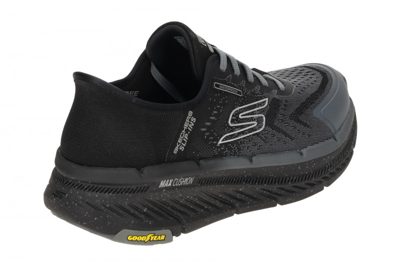 Skechers MAX CUSHIONING Premier Schuhe grau schwarz wasserdicht