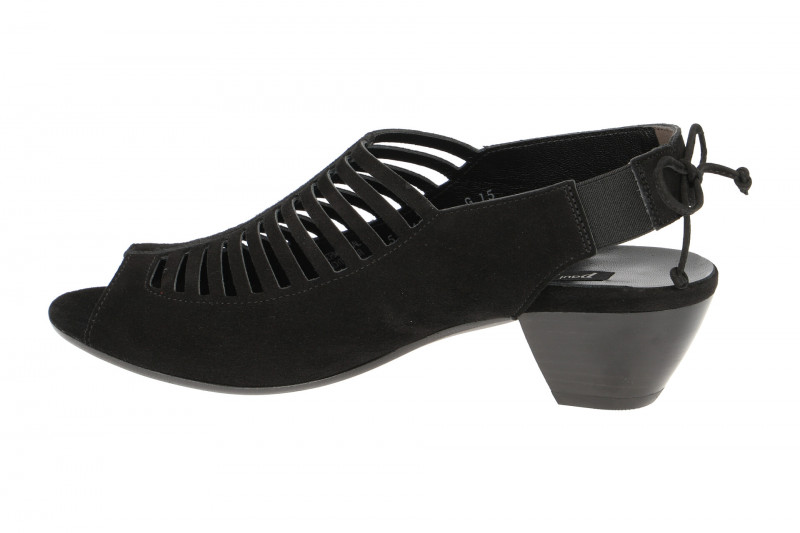 Paul Green Sandaletten schwarz Samt Velour 6589