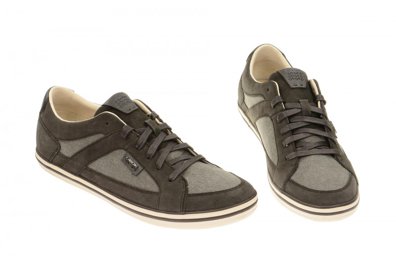 Geox Box Schuhe grau mud - Leder Textil Mix - U44R3D