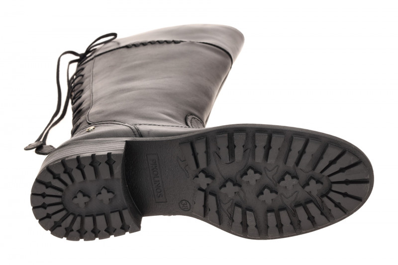 Pikolinos Medina Stiefel schwarz Schaft-Schnürung