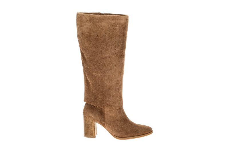 Paul Green Stiefel braun nut Langschaft überlappend 8329