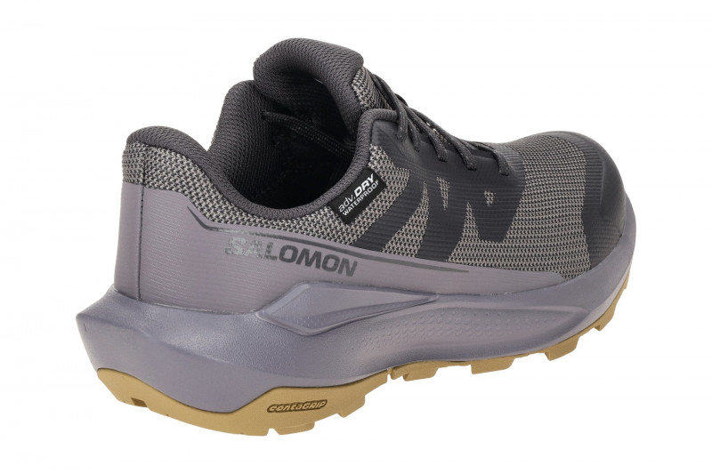 Salomon Elixir Tour Damen Schuhe grau lila Waterproof 475771