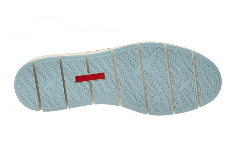 Pikolinos Tenerife Slipper Schuhe blau gelocht W8D-3896