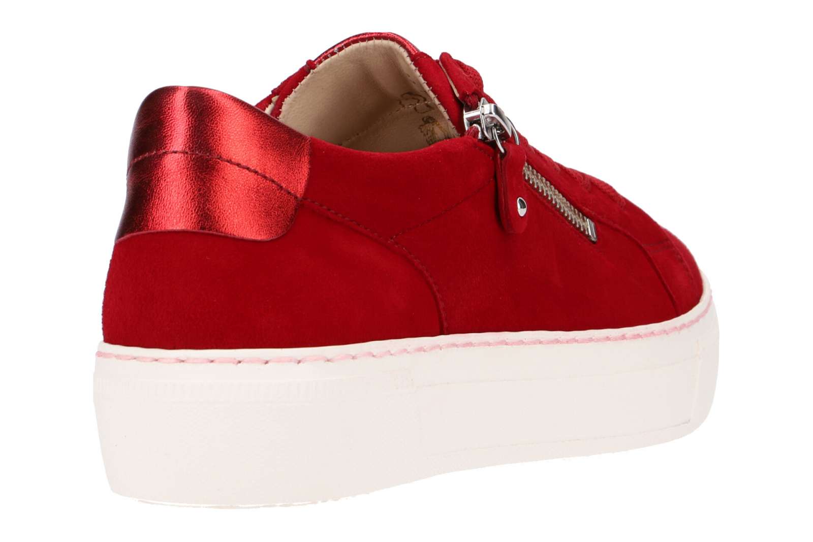 Gabor Damen Sneaker 'rollingsoft' – Bequeme Low-Top Halbschuhe Aus Glattleder, Absatz 3 Cm
