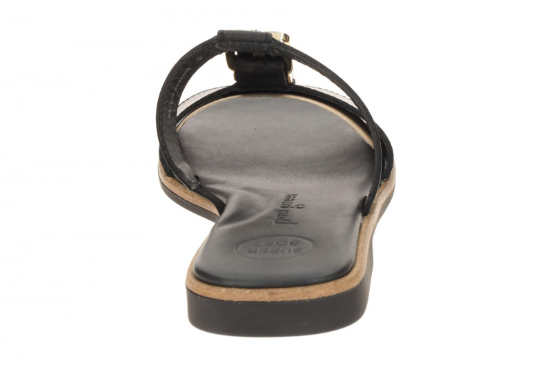 Paul Green Pantolette schwarz Schnallen-T-Steg 6188