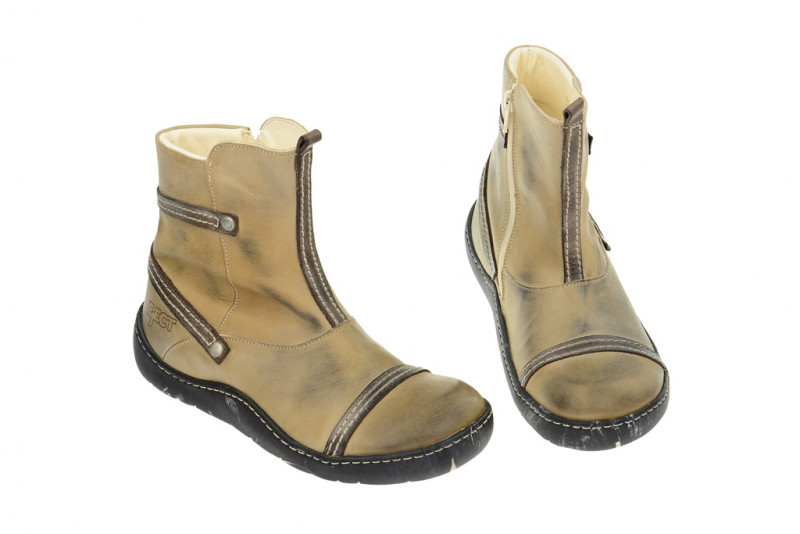 Eject Ocean Stiefelette in beige + dunkel schattiert
