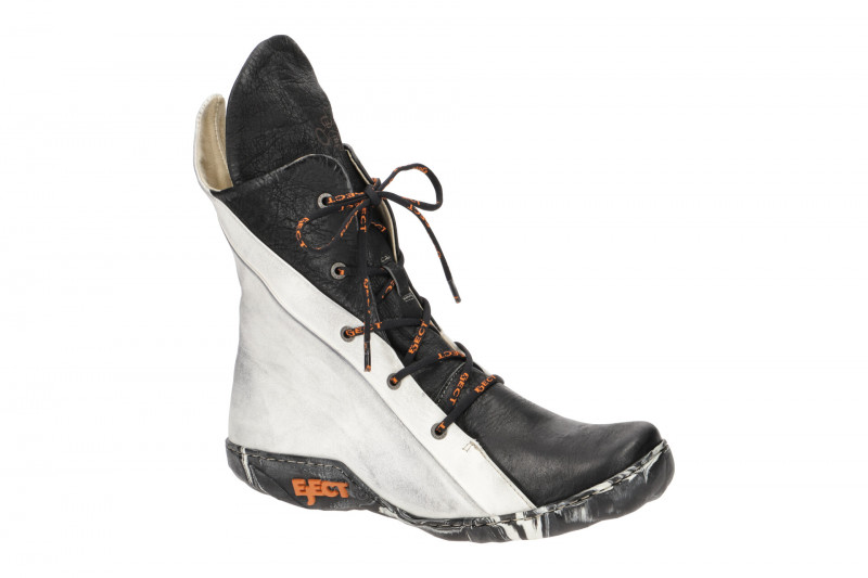 Eject Diamante Stiefel schwarz weiß mix Glattleder 12738