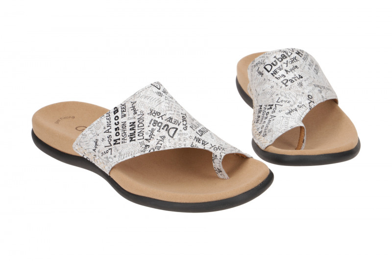 Gabor Zehentrenner Pantolette grau letter 83.700.69