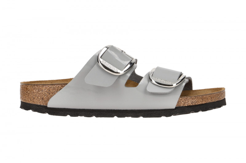 Birkenstock Arizona Big Buckle Pantolette grau Lack 1021365