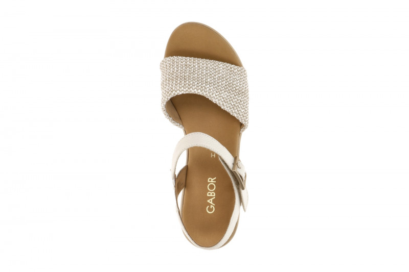 Gabor Sandalette weiß beige H-Weite 82.814.61