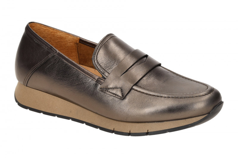 Gabor comfort Schuhe Slipper taupe bronze metallic 52.471.15