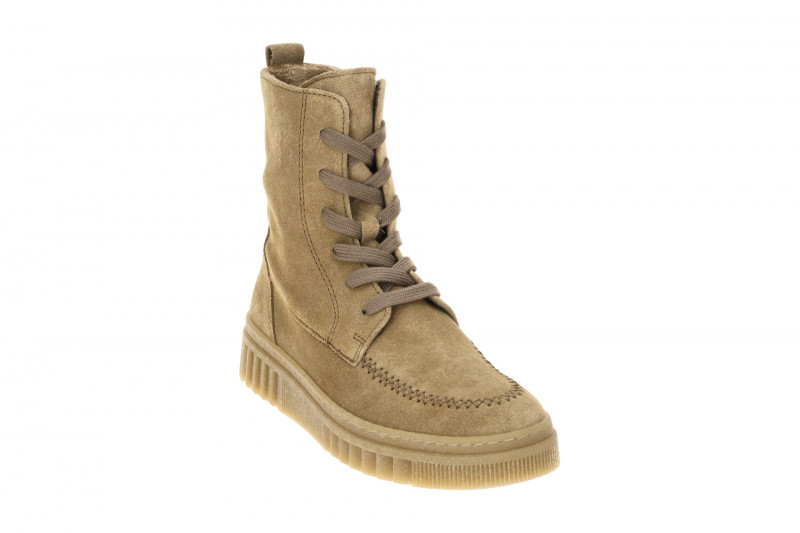 Gabor Stiefel beige Lace Up Boots Velour 8008.04.004