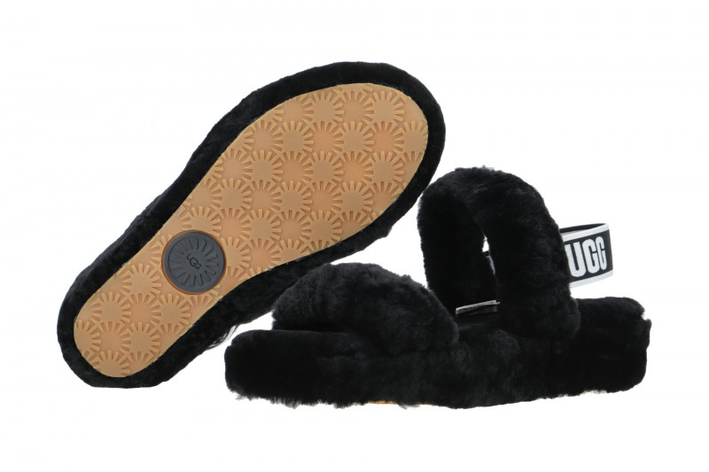 UGG Oh Yeah Hausschuhe schwarz Fell 1107953