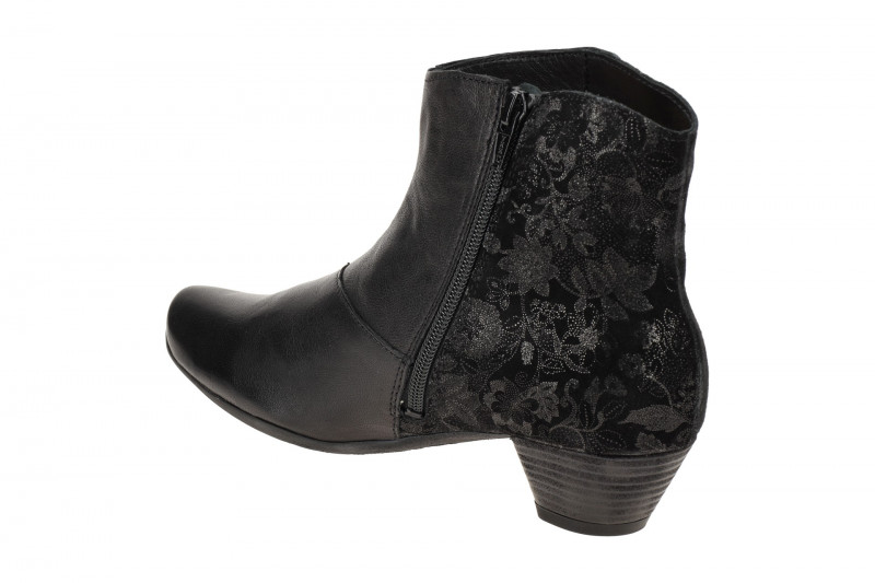 Think Aida Stiefelette schwarz Glattleder Glitter-Velour