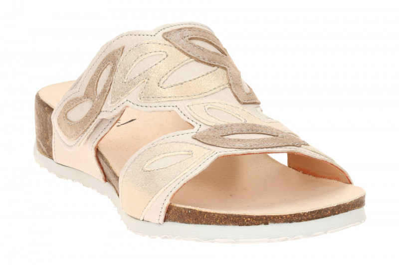 Think Mizzi Pantoletten beige pearl Oval 1283