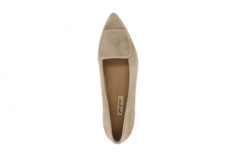 Paul Green Ballerinas taupe braun Leder-Kappe 3792