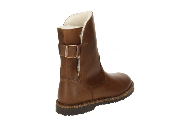 Birkenstock Uppsala Shearling Stiefel braun cognac SCHMAL 1026168
