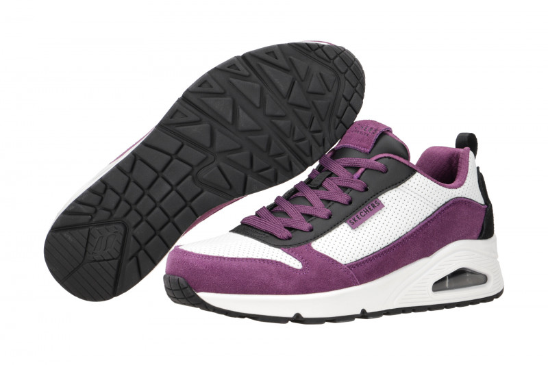 Skechers Uno Schuhe weiß lila Damen Sneakers 177105