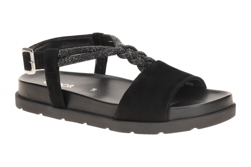 Gabor Fashion Sandale schwarz Strass 84.601.17