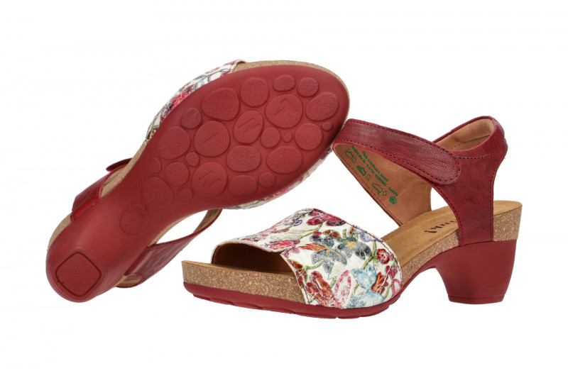 Think Traudi Sandale rot weiß effekt