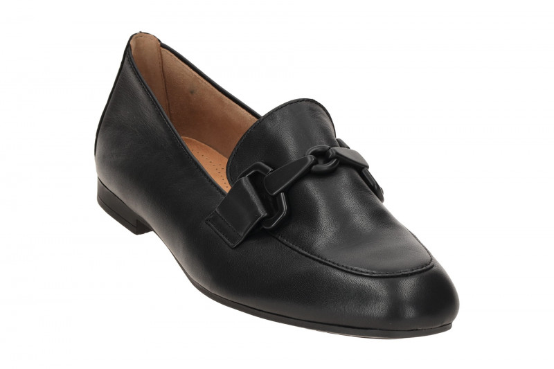 Gabor Schuhe Slipper schwarz Glattleder 65.211.27