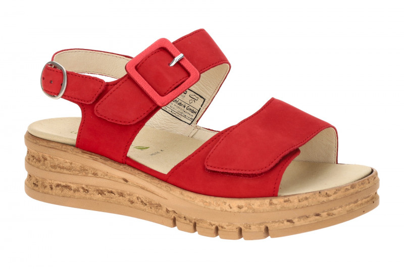 Waldläufer Arlene Plateau Sandale rot K-Weite 677001